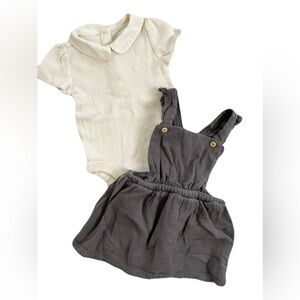 GAP Cream Ribbed Baby Bodysuit & H&M Dress